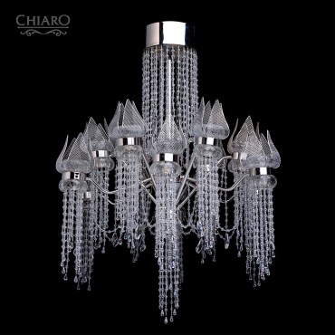 Люстра подвесная CHIARO 625010228 Лотос в водопаде 28x3W LED